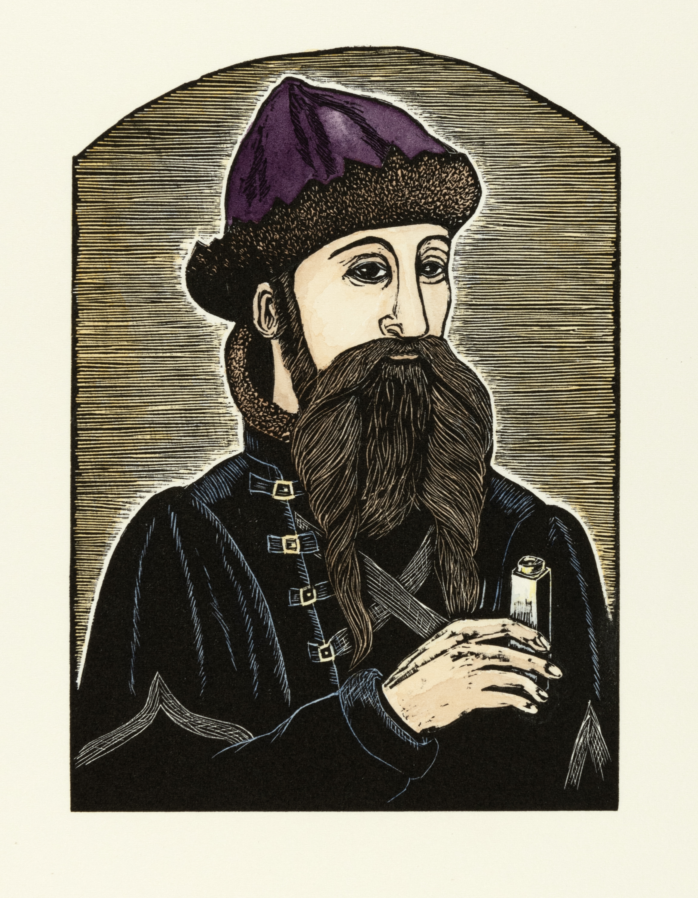 Illustration of renaissance era man. 