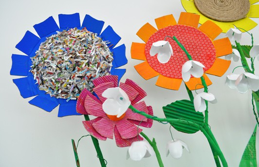 Cardboard and Found Materials Flowers | Making Art with Children | The Eric Carle Museum of Picture Book Art